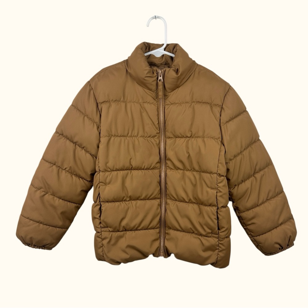 The Children’s Place Puffer Jacket Tan Brown Kids 5/6 NWOT